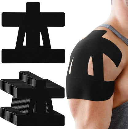 Shoulder Support Kinesiology Tape – Pre-Cut, Flexible & Sweat-Resistant for Sports, Training & Recovery (10 Pack)