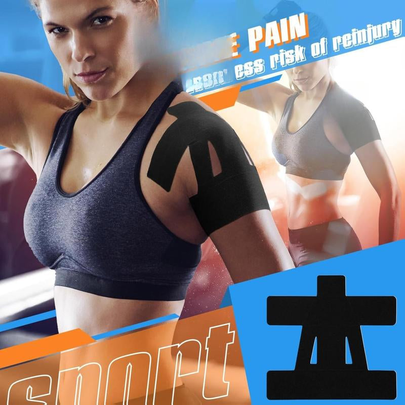 Shoulder Support Kinesiology Tape – Pre-Cut, Flexible & Sweat-Resistant for Sports, Training & Recovery (10 Pack)