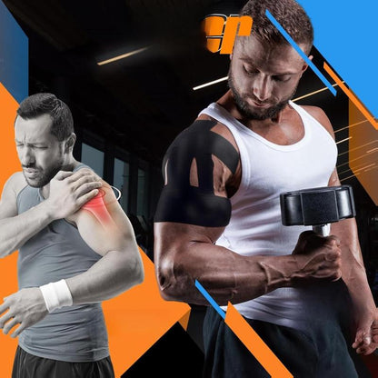Shoulder Support Kinesiology Tape – Pre-Cut, Flexible & Sweat-Resistant for Sports, Training & Recovery (10 Pack)
