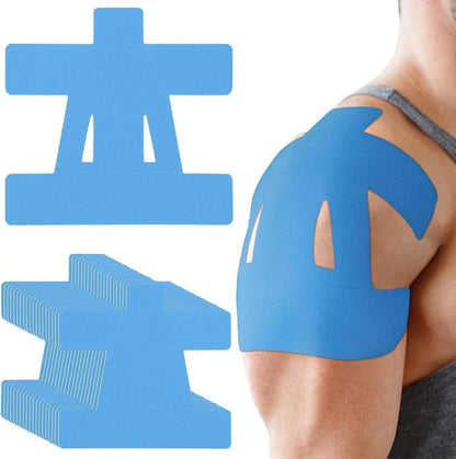 Shoulder Support Kinesiology Tape – Pre-Cut, Flexible & Sweat-Resistant for Sports, Training & Recovery (10 Pack)
